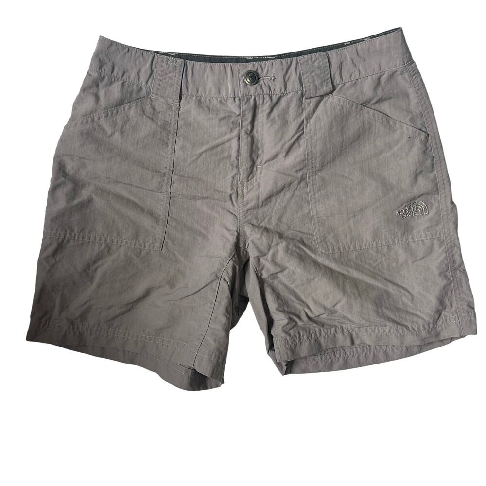 North Face Hiking Shorts Utility Shorts Khaki Tan Nylon Shorts Womens 6 Gorpcore